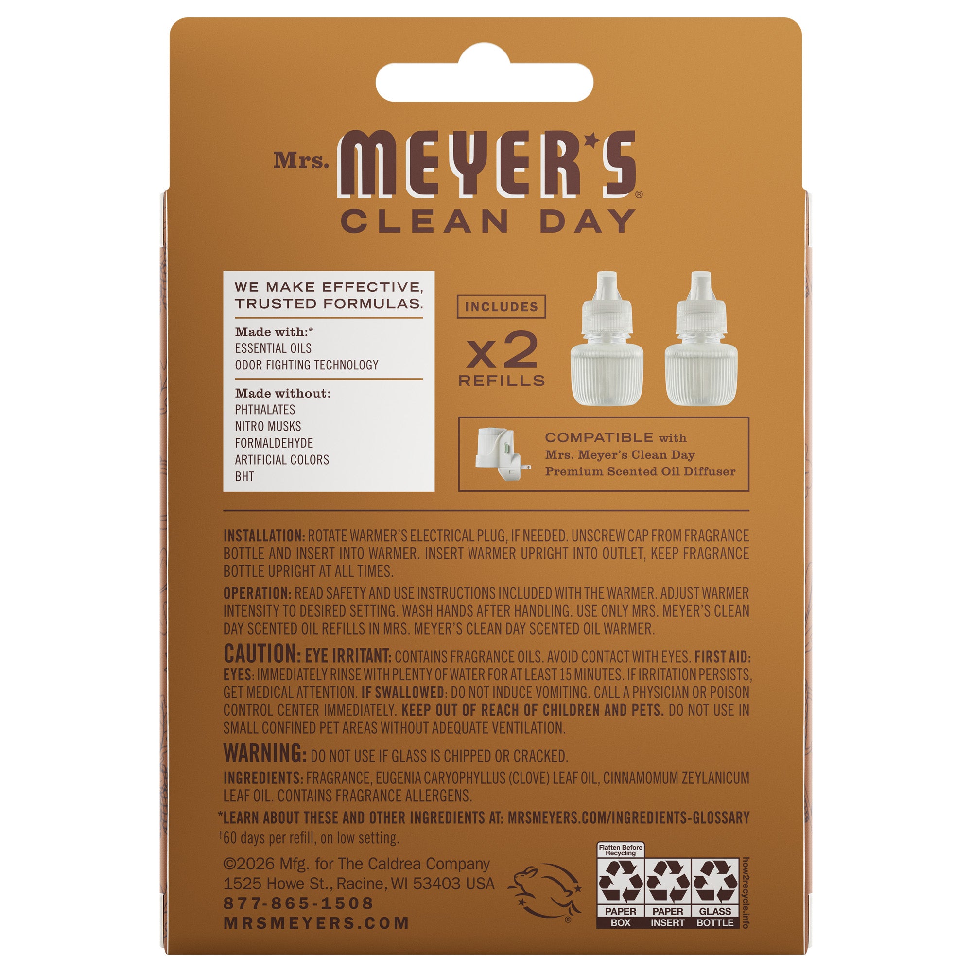 Acorn Spice Plug In Scented Oil Refill. 2-Pack - Image 2